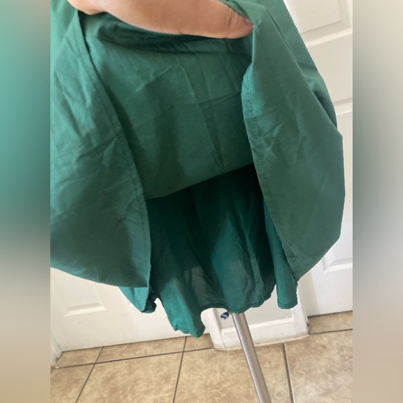 ALANDWELL-Women's Elegant Square Neck Lantern Sleeve A-Line Mini Dress - Picture 5 of 10